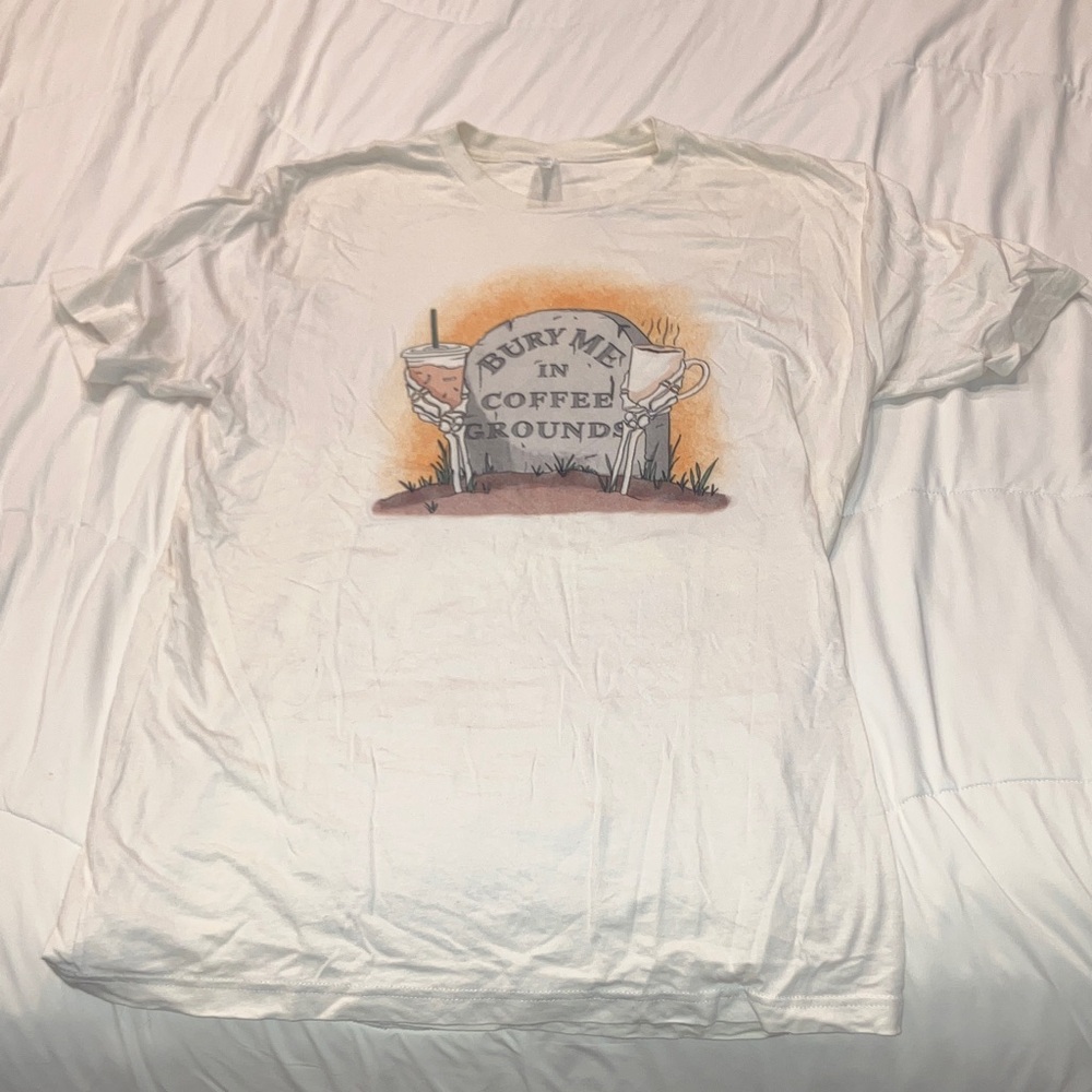 Bury me in coffee grounds graphic tee